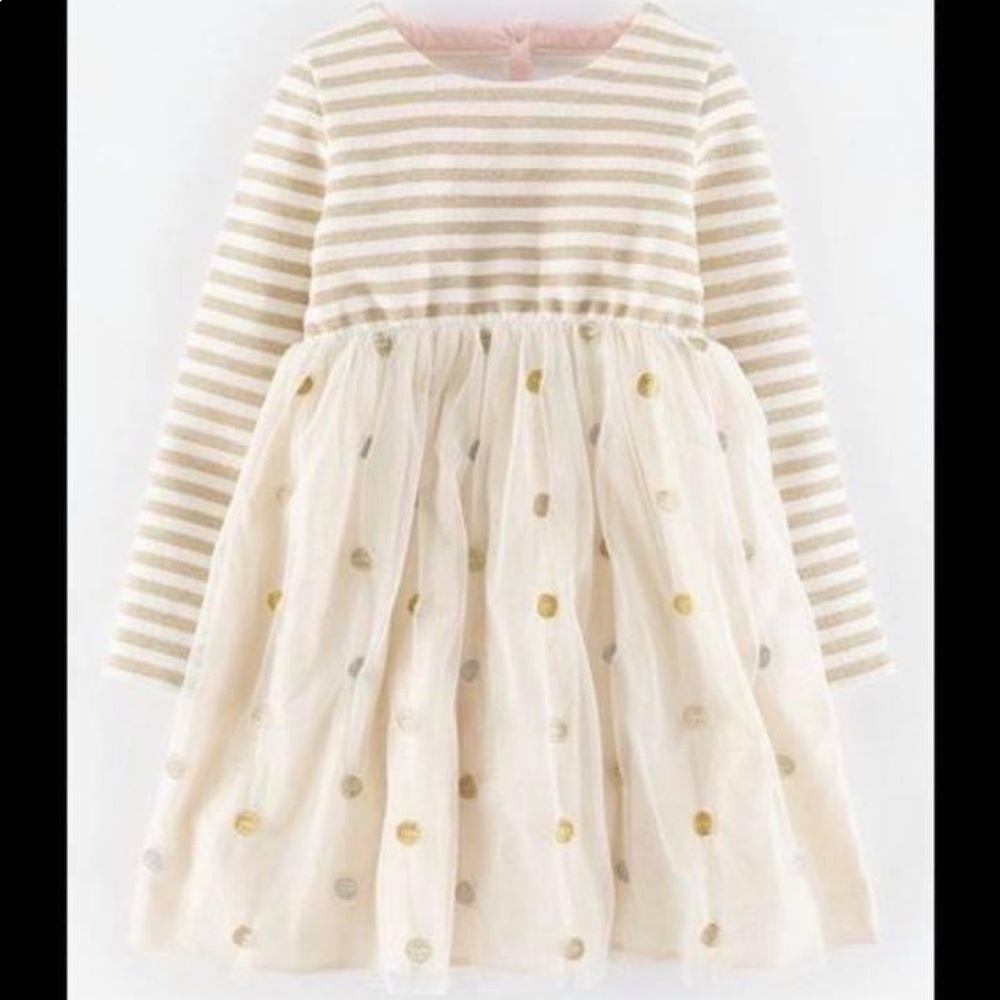 MINI BODEN  SPARKLY JERSEY PARTY DRESS SZ 7/8